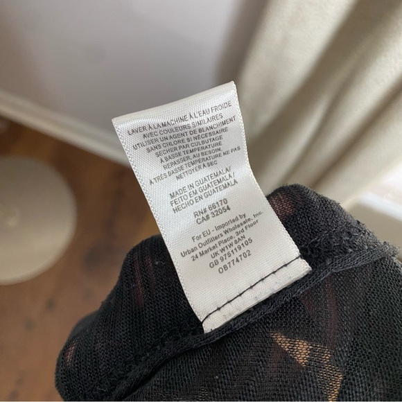 Free People We The Free Black Sheer Top Size S - Picture 6 of 7